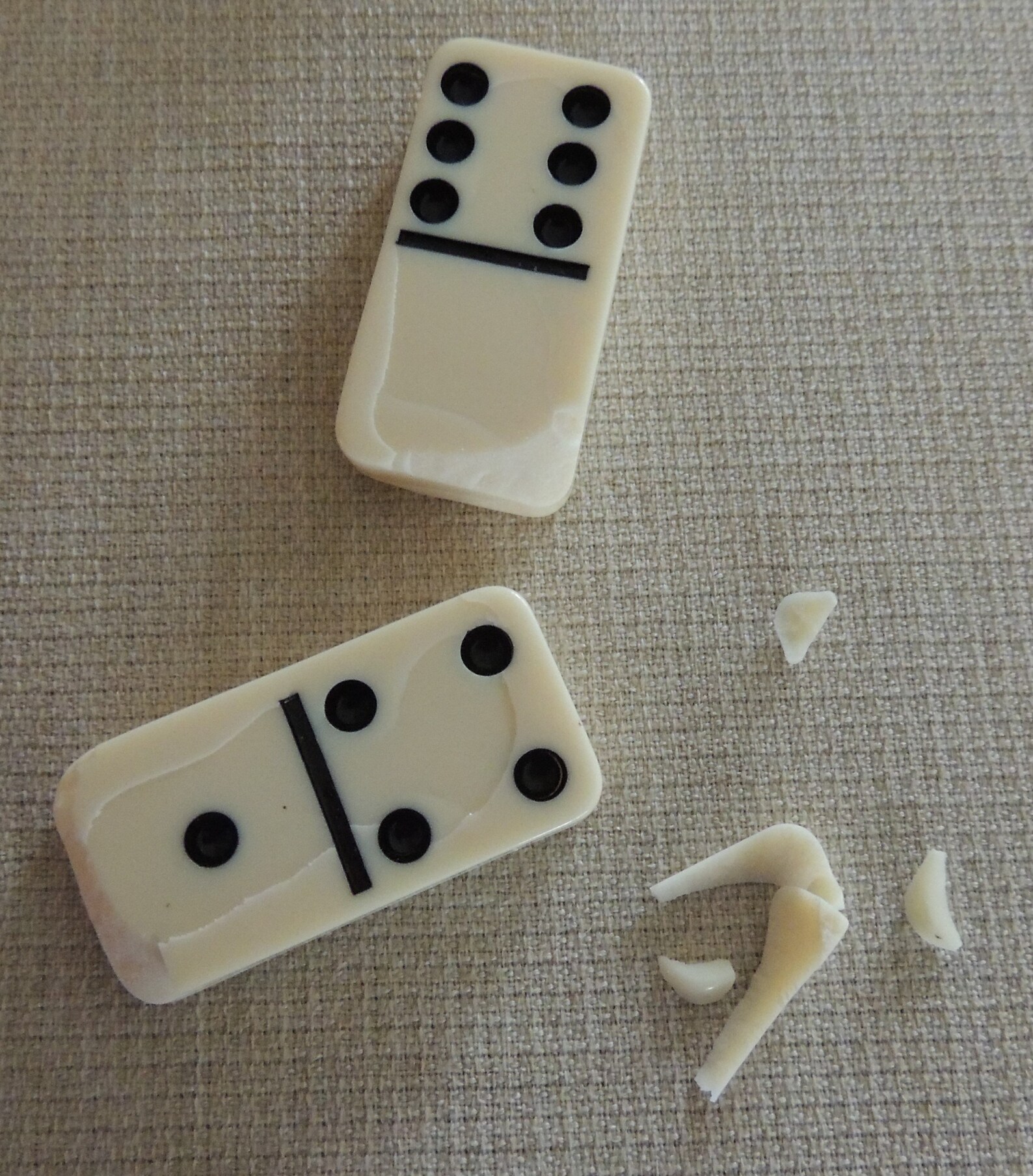 Vtg PLASTIC DOMINOES 55 Double Six two Are Chipped Etsy
