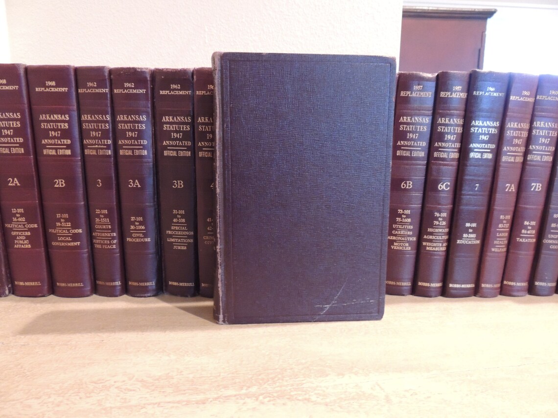 1947 ARKANSAS STATUTES 21 Volumes RARE Complete Set Annotated Etsy