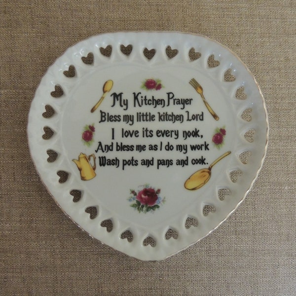 Kitchen Prayer Plate Etsy