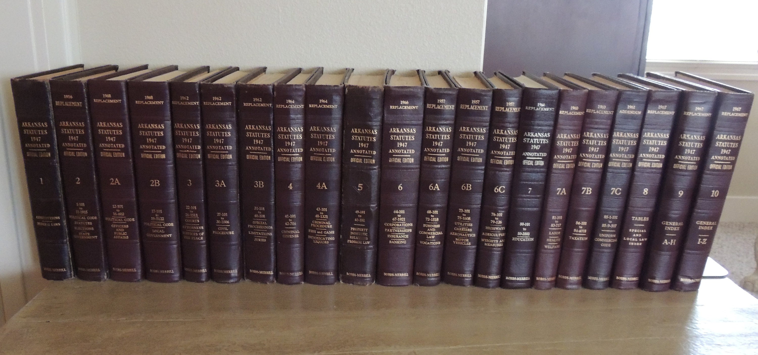 1947 ARKANSAS STATUTES 21 Volumes RARE Complete Set Annotated Etsy
