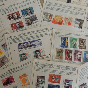 167 RUSSIAN STAMPS from 1964 Russia/USSR Commemorative Set Frasek Co. to Collect, Gift or Craft, Various Subjects, Colorful Artwork