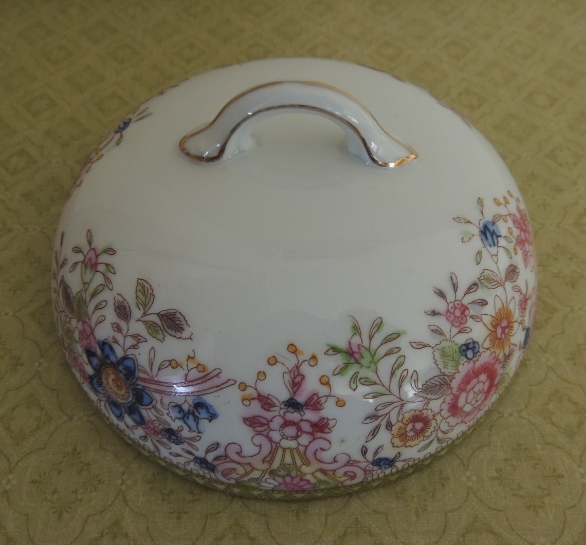 NORITAKE NIPPON Butter Dish Cover HandPainted Floral Pattern Etsy