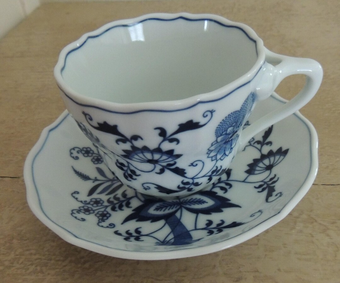 BLUE DANUBE CUP & Saucer Set Vintage Blue and White Porcelain Made in ...