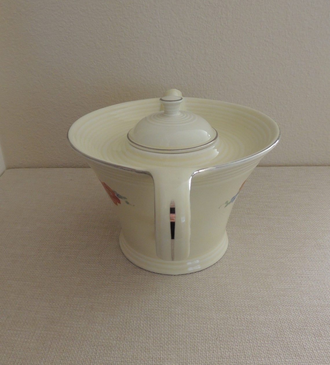 HALL USA MELODY Teapot Art Deco Design Orange Etsy