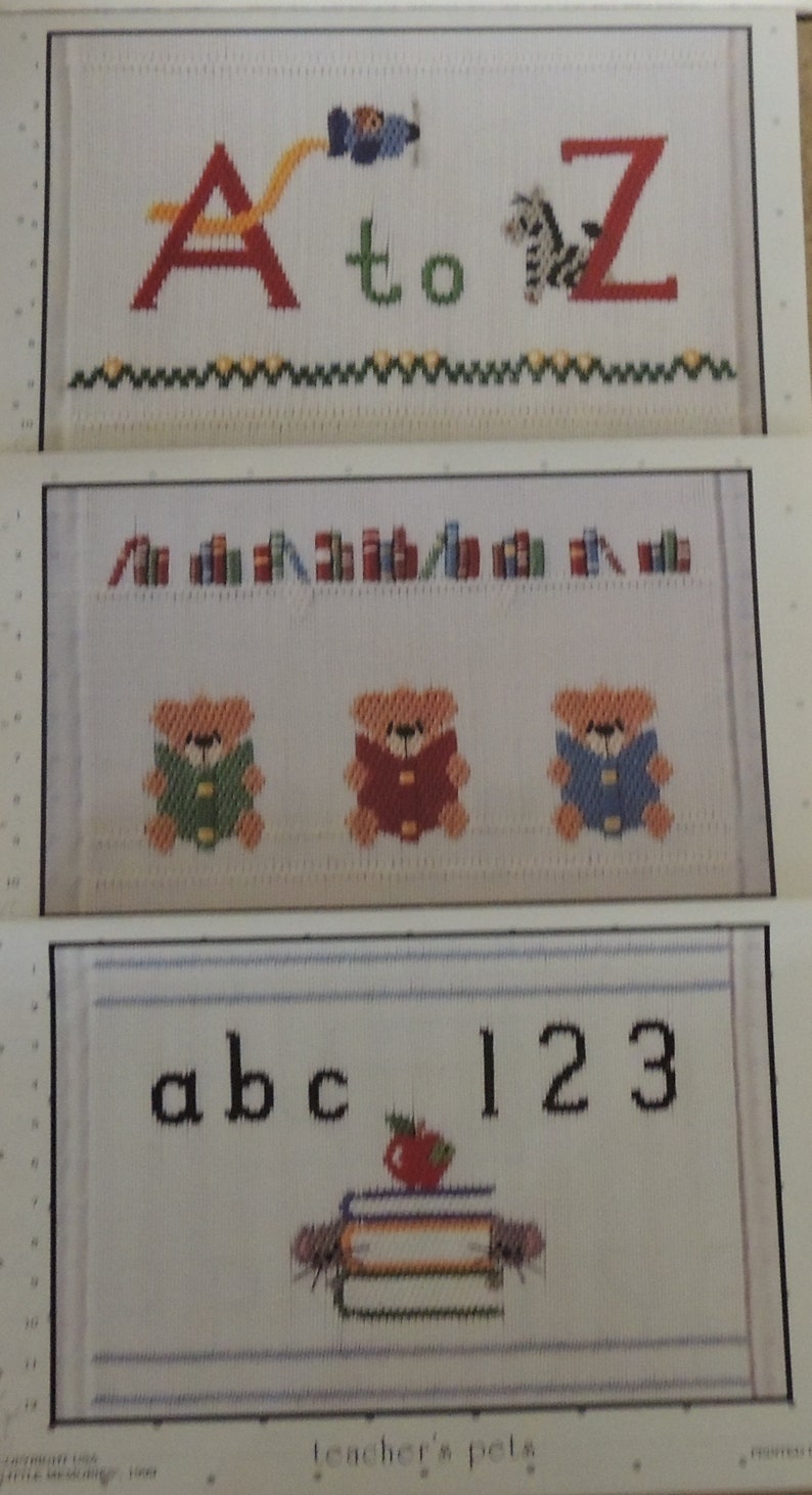 3 SMOCKING PATTERNS for School Days Diagrams and Instructions - Etsy