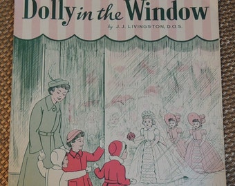 1955 SHEET MUSIC "Dolly in the Window" by J.J. Livingston of Little Rock, AR Perfect to Frame for Nursery or Accessorize a Doll Collection