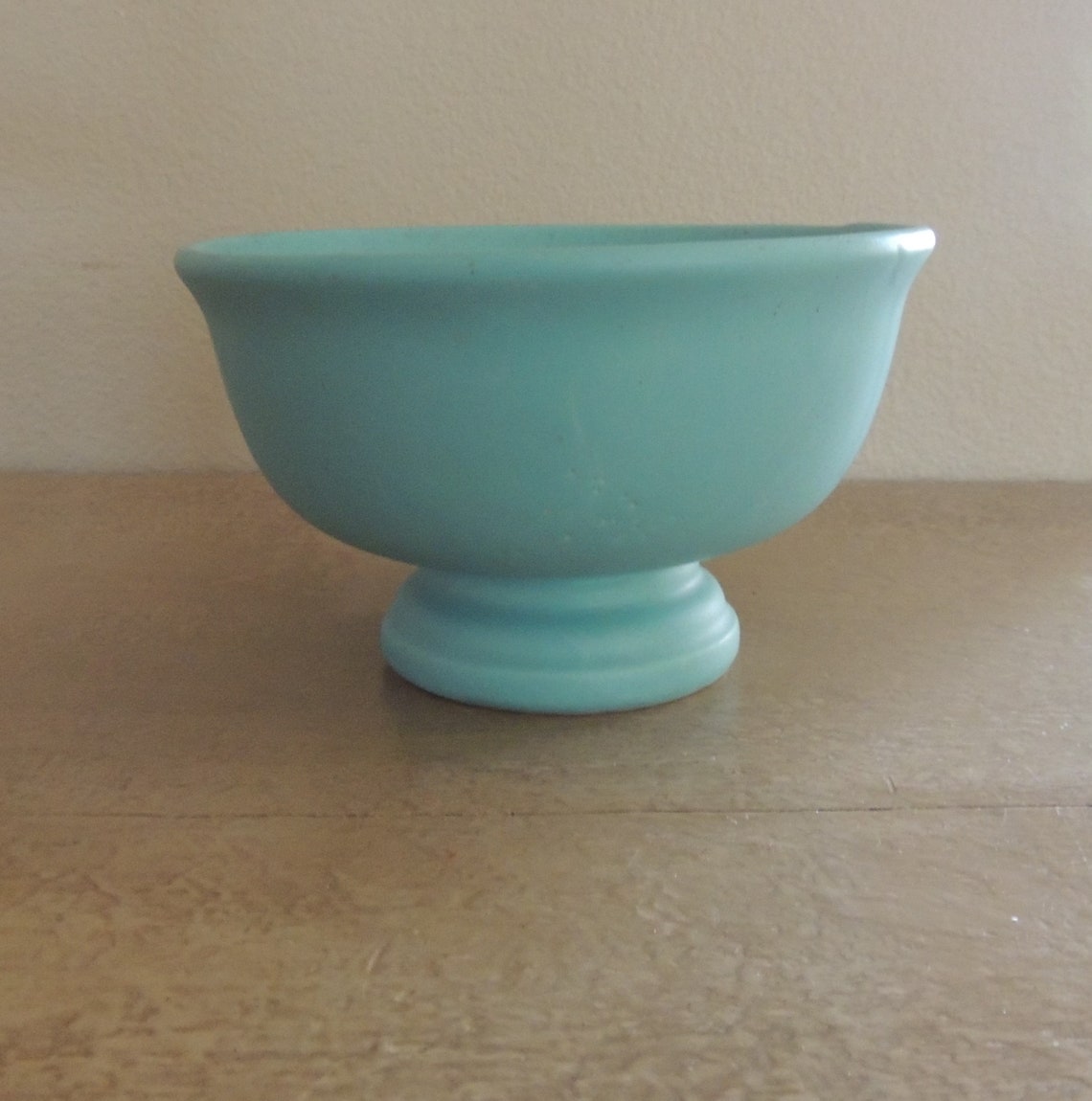 TURQUOISE FOOTED BOWL Vintage McCoy U.S.A. Pottery 4 Etsy