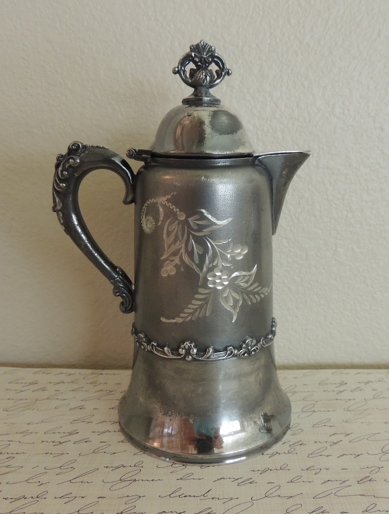 Antique SYRUP PITCHER Silver Plate 1905 Warren Silver Plate Etsy