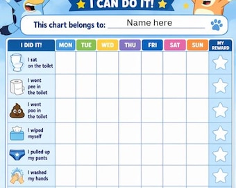 Puppy Toilet Training Chart – Editable & Printable Reward Chart