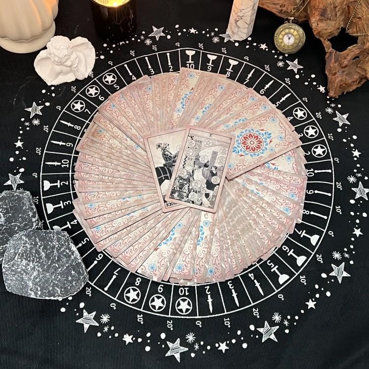78 Cards Waterproof Gold Foil Tarot Deck Durable Divination Tool With ...