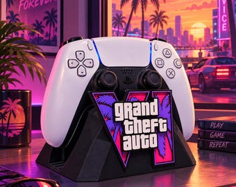 Supporto per controller DualSense di GTA 6 per PS5 | Base per controller di GTA VI | Regalo per giocatori di Grand Theft Auto VI | Decorazione per videogiochi
