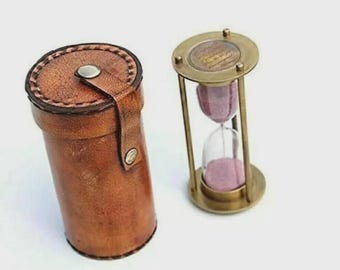 Reloj de arena de latón estilo náutico marítimo vintage