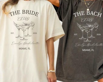 Comfort Colors Bachelorette Party T-Shirts: The Bach Club, Bridesmaids Gifts, women for gifs, beach shirt, club shirt,