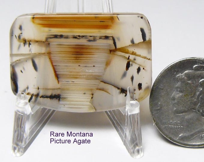 Rare Montana Picture Agate slab (inclusion similar to an Indian Breastplate), all natural,   (25300)