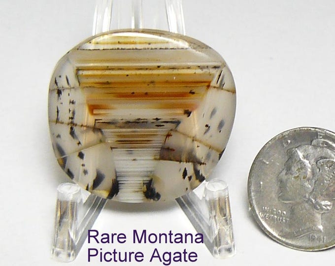 Rare Montana Picture Agate slab (unique inclusion similar to an Indian Breastplate), all natural (25297)