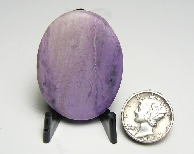 Sugilite rough lapidary slab, 30 x 38 x 5.5 mm, preformed sanded and shaped, ready to finish, natural, no pits or open fractures  (rs73132)
