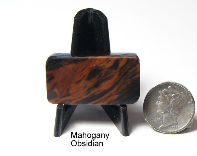 Mahogany Obsidian Lapidary Slab: Polished Stone for Jewelry Making prefinished stone (25277)