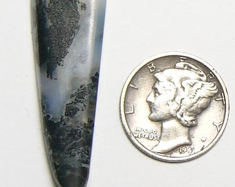 Rare Russian Thunderegg Agate Slab, black, gray, prefinished, small size (26009)