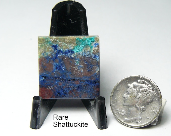 Rare Shattuckite shaped and prefinished slab, all sides flat, mirror finish, no pits or fractures,  from Arizona, USA  (25278)