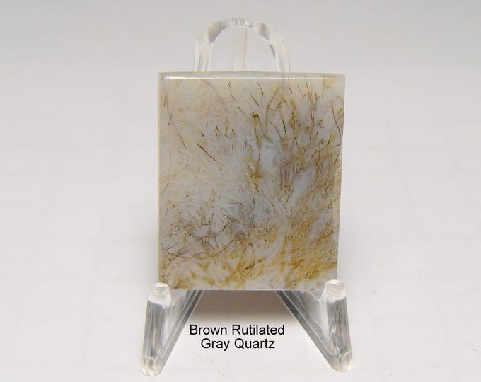 Rutilated Angle Hair Quartz Slab: Prefinished and Polished Natural Stone ( 25249)
