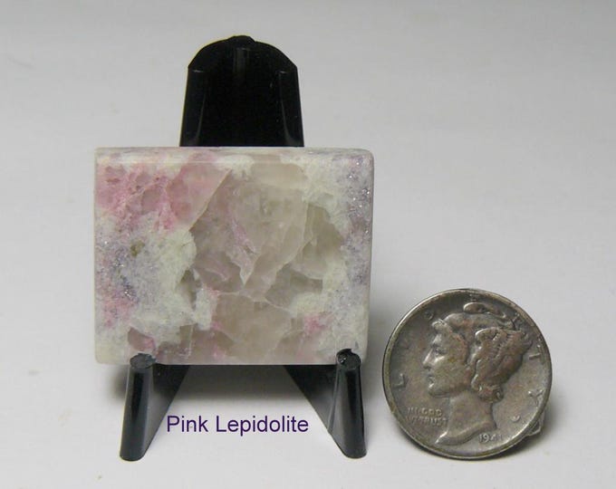 Pink Lepidolite Mica Slab: Stewart Mine, Lithium Mineral, prefinished slab, smooth finish  (26005)