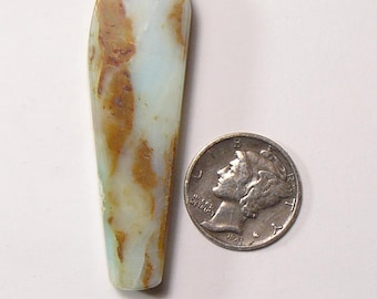 Peruvian Picture Opal preformed lapidary slab, rare natural stone  (26013)