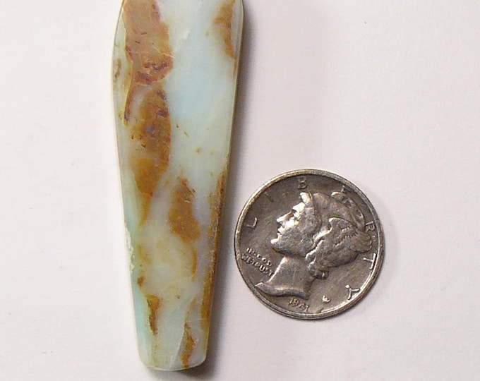 Peruvian Picture Opal preformed lapidary slab, rare natural stone  (26013)