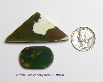 Australian Chrome Chalcedony  collectable slabs. Translucent green mirror finished stones (26023)