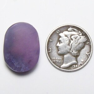 Rare East Java Purple Chalcedony, preformed lapidary slab,  13 x 18 x 6 mm, smooth bright finish with 600 grit, ring size (rs112931)