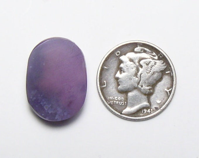 Rare East Java Purple Chalcedony, preformed lapidary slab,  13 x 18 x 6 mm, smooth bright finish with 600 grit, ring size (rs112931)