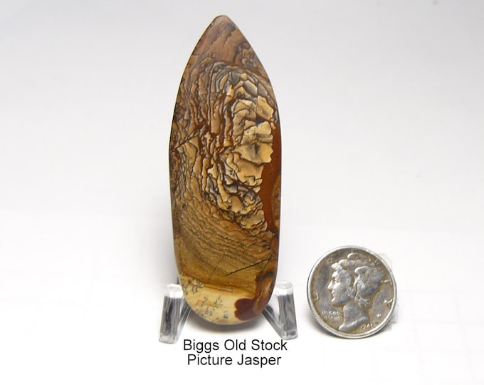 Biggs Picture Jasper Slab: Rare Collectible Prefinished Lapidary Stone (25257)