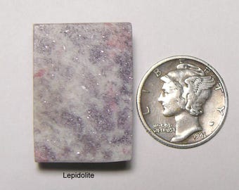 Pink Lepidolite Mica Slab: Stewart Mine Lithium Mineral, prefinished stone, mirror finish  (25272)