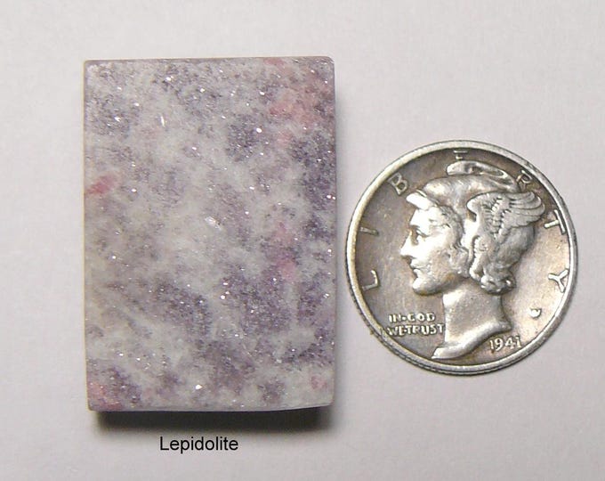 Pink Lepidolite Mica Slab: Stewart Mine Lithium Mineral, prefinished stone  (25272)