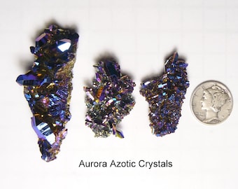 Aurora Quartz Crystal Cluster: Rainbow Titanium Coated Arkansas Quartz (25247)