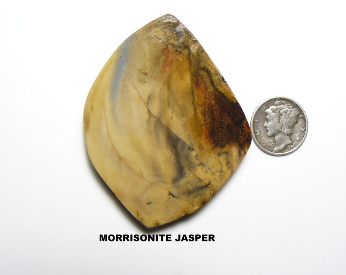 Morrisonite rough lapidary slab, 48 x 62 x 8 mm, preformed sanded and shaped, natural, ready to finish, no pits or open fractures  (rs51731)