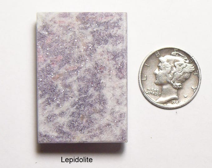 Pink Lepidolite Mica Slab: Stewart Mine Lithium Mineral, prefinished stone (25273)