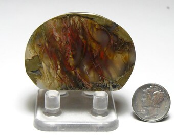 Thick Quartz Slab: Red  Branch Inclusions, Mirror Polish