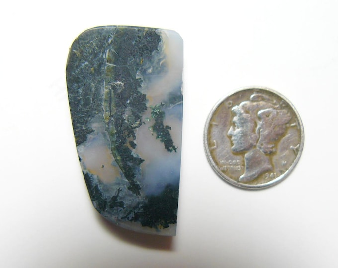 Rare Russian thunderegg slice cabochon, flat sides, mirror finish designer shape red, black, gray, translucent, small lapidary cab (25163)