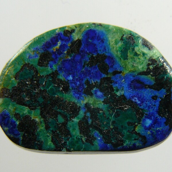 20% Off Sale - Small cab: Rare Chrysocolla and Malachite designer cabochon, from the American Mine near Barstow, Calif.