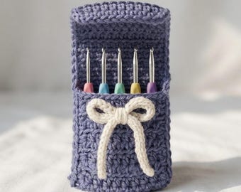 Crochet Pencil Case Pattern PDF | Hook Holder Crochet Pattern | Easy Crochet Pouch Tutorial with Video Guide | Beginner Crochet Pattern
