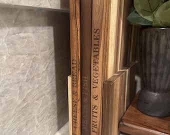 Wooden Cutting Board Set Of 3 with Stand, Book Shaped Chopping Board Set | Mothers Day Gift For Mom