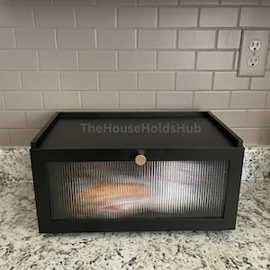 Corner BreadBox for Kitchen, Wooden Bread box Wood, Gift For Her