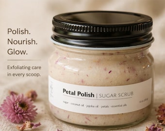 Botanical Sugar Scrub | Coconut and Jojoba Oil | Citrus Floral EO Scent