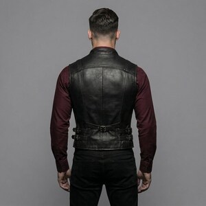 cosplay leather vest
medieval vest
larp leather armor
steampunk vest
mens leather vest
biker leather vest
viking leather vest
buckled leather vest
gift for him
gothic leather vest
gothic menswear
handmade leather
rocker leather vest