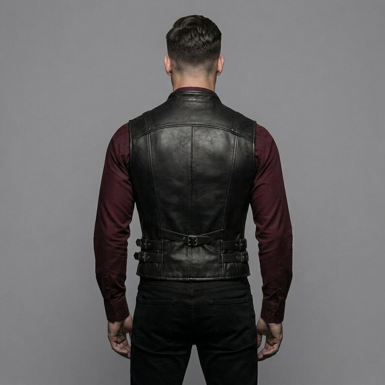 cosplay leather vest
medieval vest
larp leather armor
steampunk vest
mens leather vest
biker leather vest
viking leather vest
buckled leather vest
gift for him
gothic leather vest
gothic menswear
handmade leather
rocker leather vest