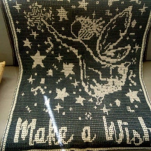 Make a Wish Locked Filet Mesh Interlocking and Mosaic Crochet Throw Blanket Patterns image 2