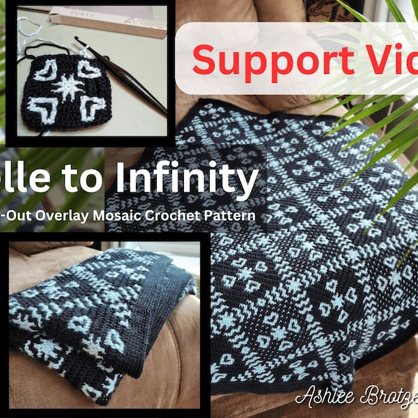 Belle to Infinity: Center-out, Overlay Mosaic Crochet Pattern & Charts