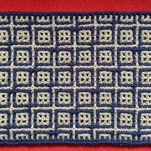Malik the Malign A Placemat Pattern for Interlocking Locked Filet Mesh and Mosaic Crochet image 7