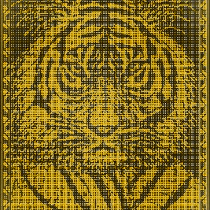 Crochet Pattern: Brotzell Tiger King Interlocking Locked Filet Mesh / LFM and Overlay Mosaic written instructions and chart image 3