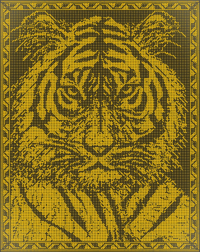 Crochet Pattern: Brotzell Tiger King Interlocking Locked Filet Mesh / LFM and Overlay Mosaic written instructions and chart image 3